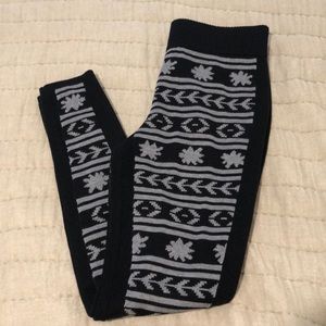 NWOT- Rossignol Wool blend leggings-Blk/Gray-M